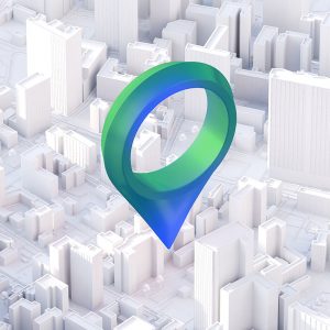 Koordinatları gösteren Geo-Plus yazılımı